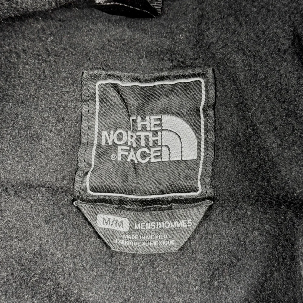 The North Face Denali Fleece Jacket Mens Medium Black Full‎ Zip Mixed Media Coat
